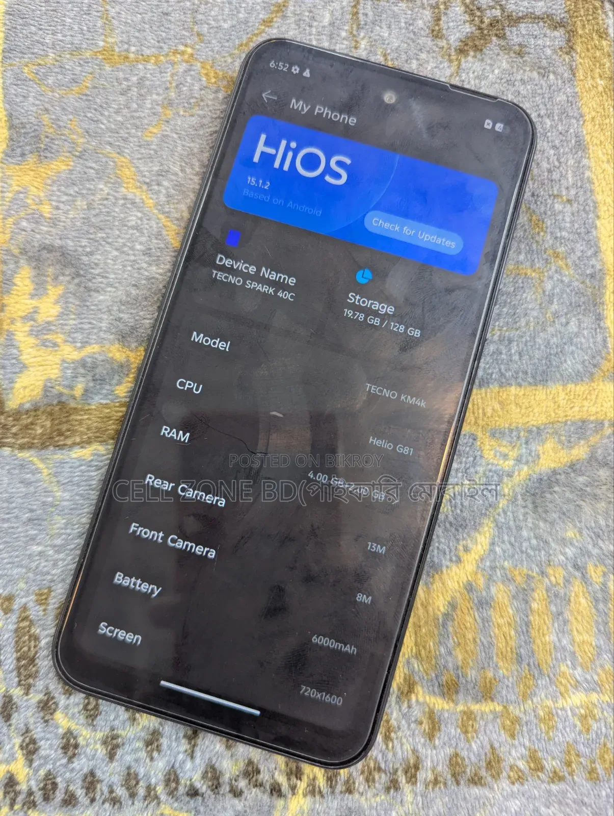 Tecno 4 GB Black