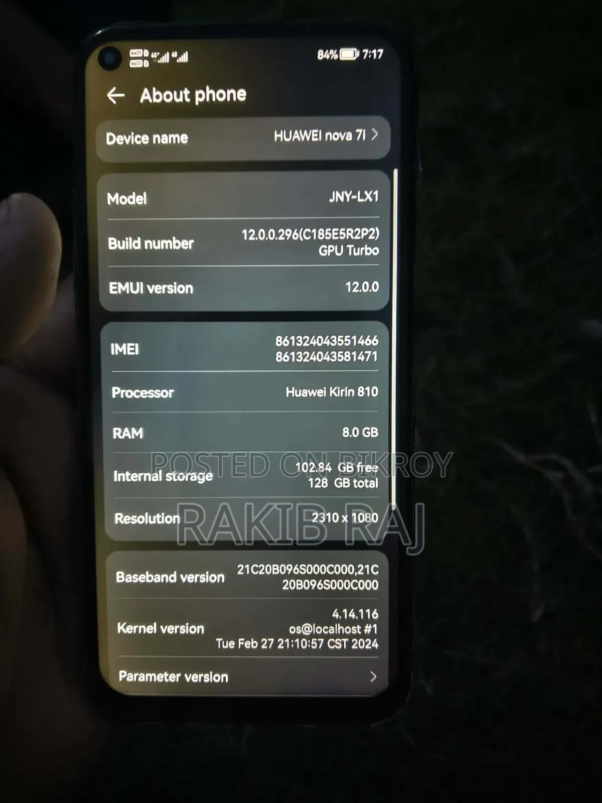 Huawei Nova 7i 128 GB Blue