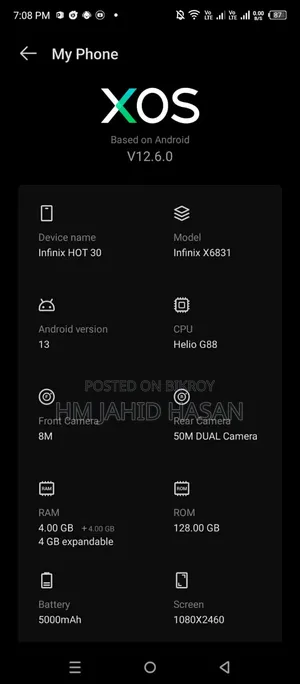 Infinix Hot 30 128 GB Blue