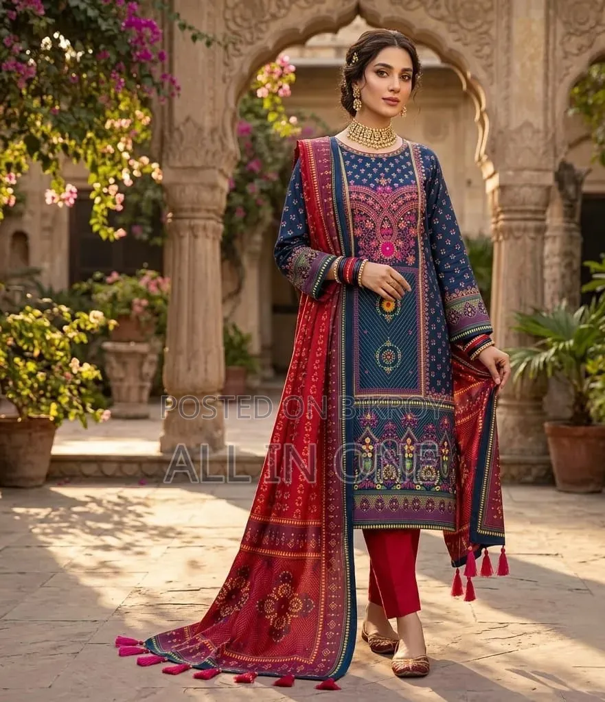 Gorgeous Aarong Boutique Karchupi Three-Piece