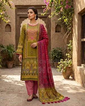 Gorgeous Aarong Boutique Karchupi Three-Piece