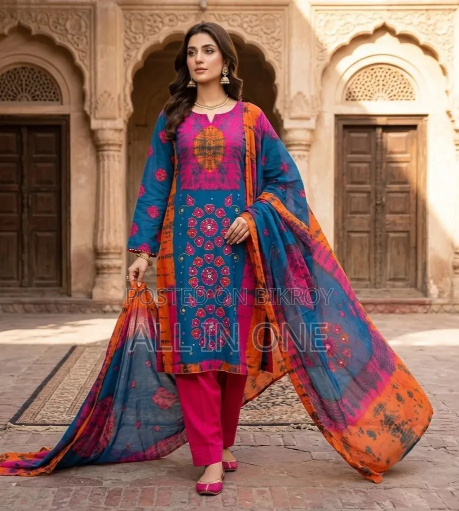 Gorgeous Aarong Boutique Karchupi Three-Piece