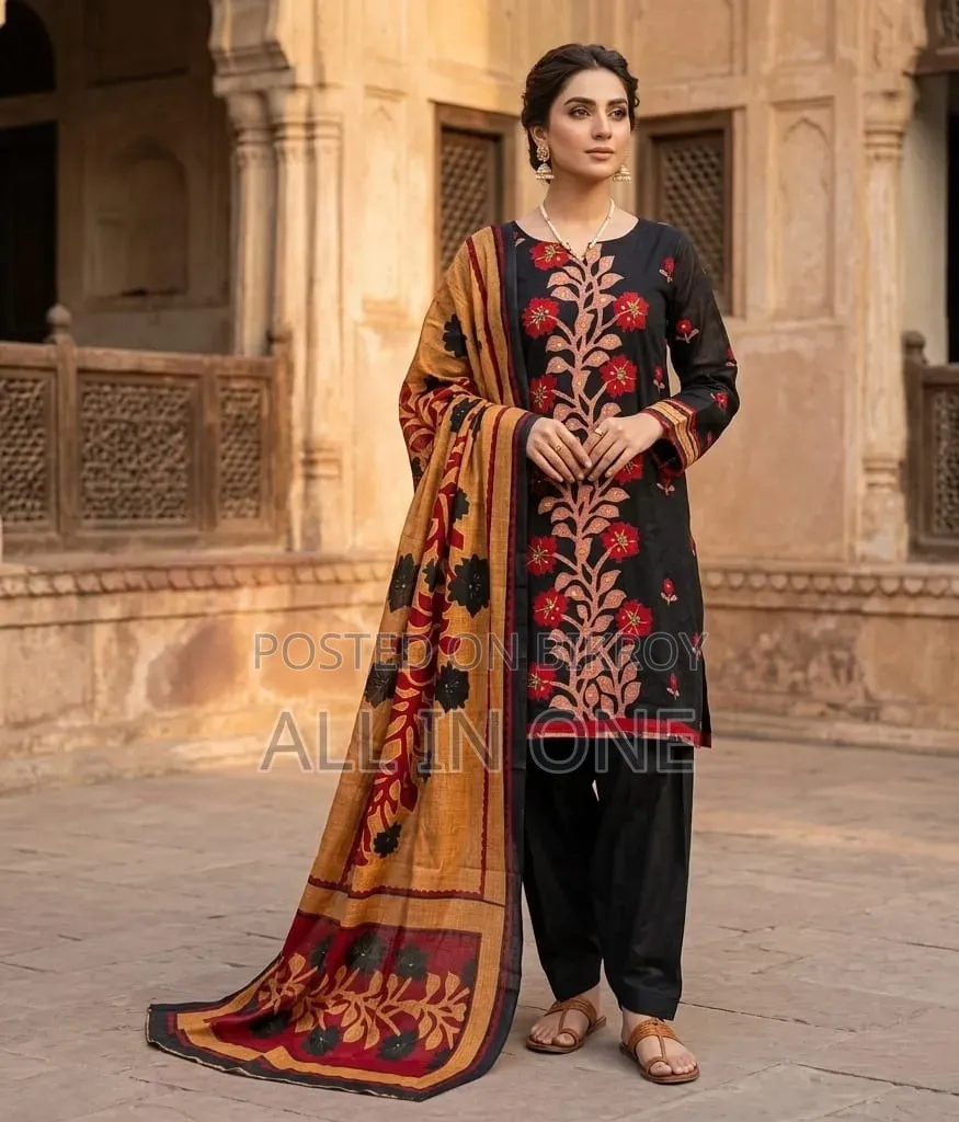 Gorgeous Aarong Boutique Karchupi Three-Piece