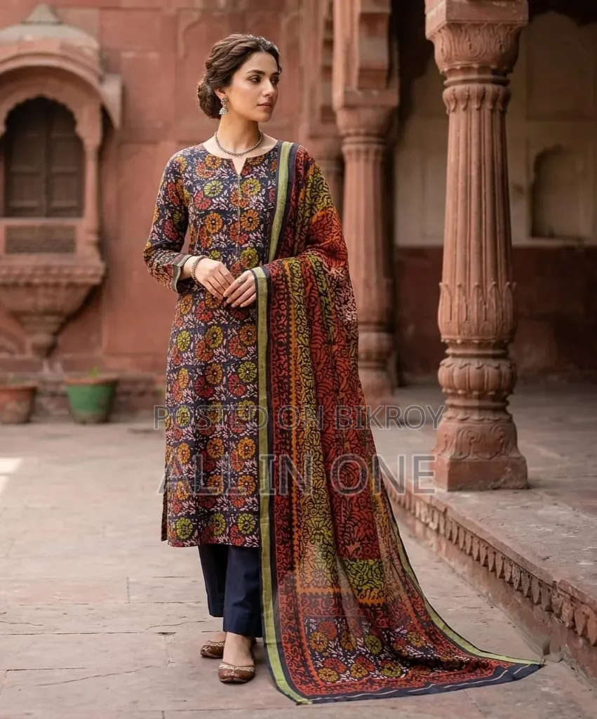 Gorgeous Aarong Boutique Karchupi Three-Piece