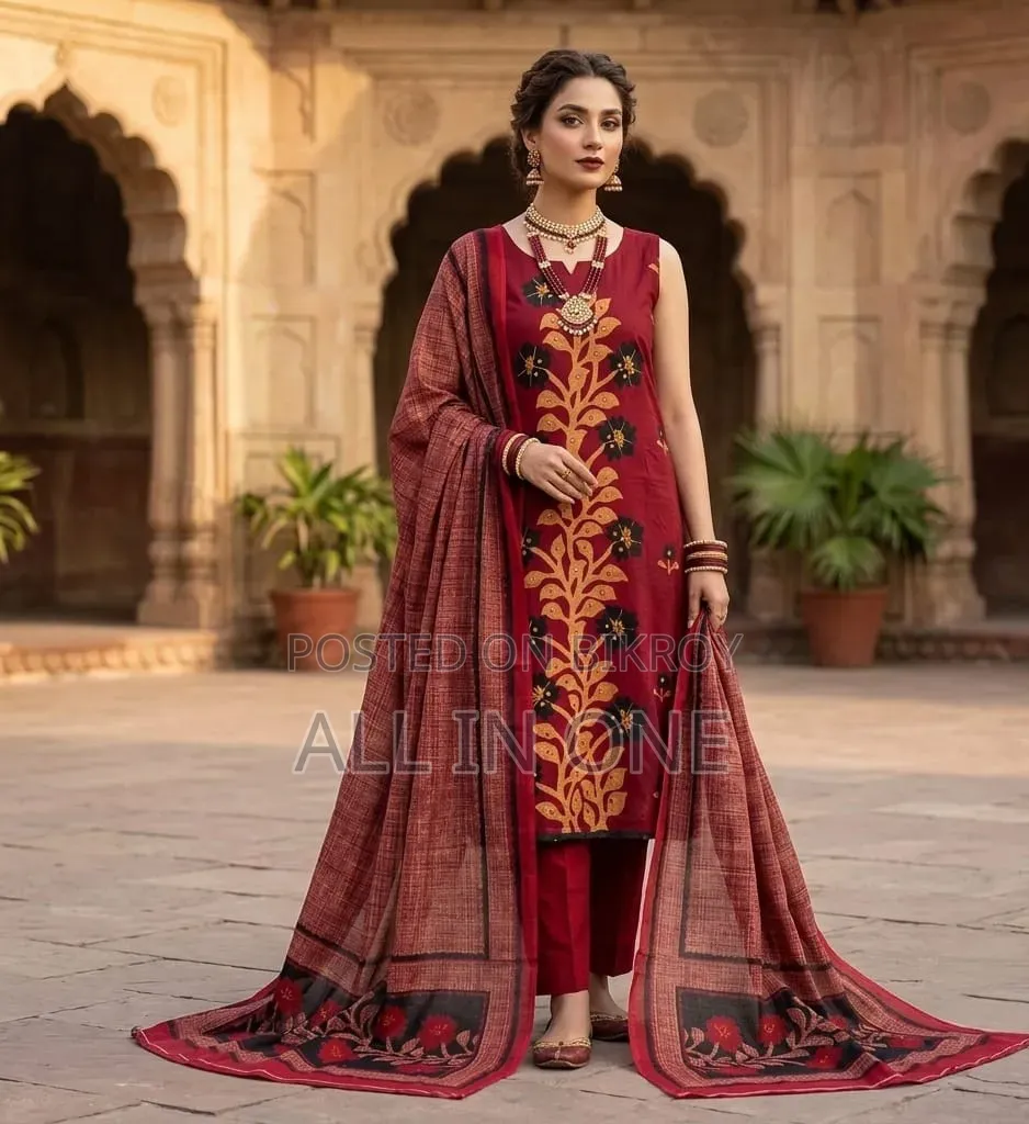Gorgeous Aarong Boutique Karchupi Three-Piece