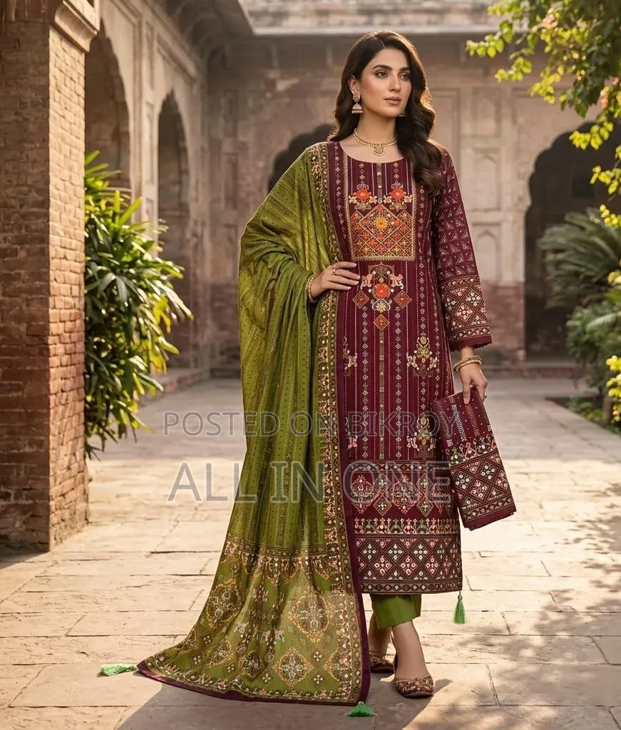 Gorgeous Aarong Boutique Karchupi Three-Piece