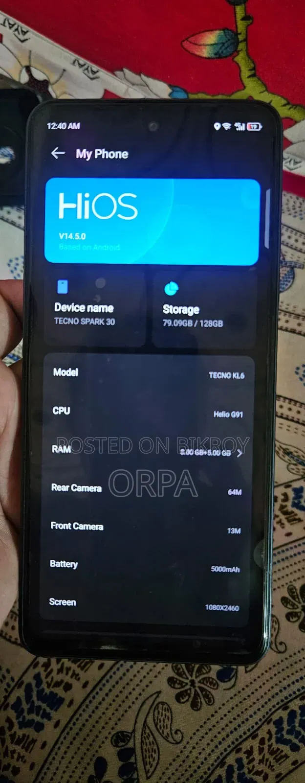 Tecno Spark 30C 128 GB Black