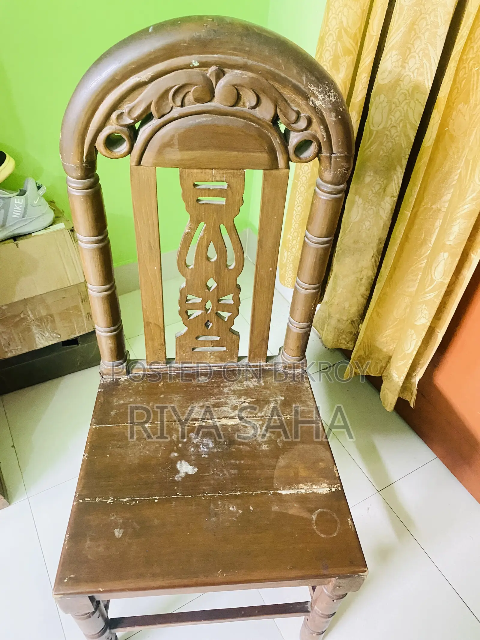 2 Teak wood chairs