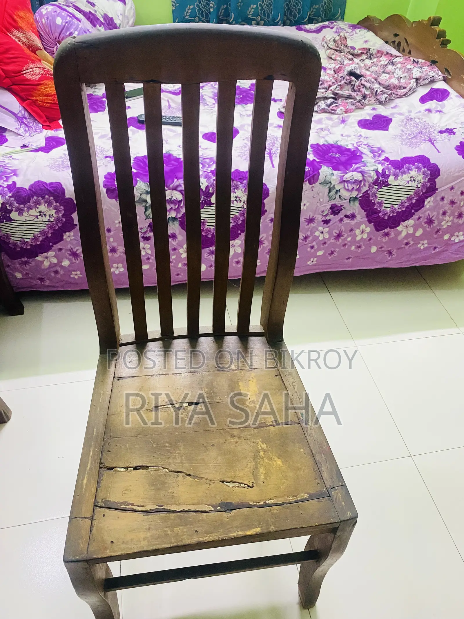 2 Teak wood chairs