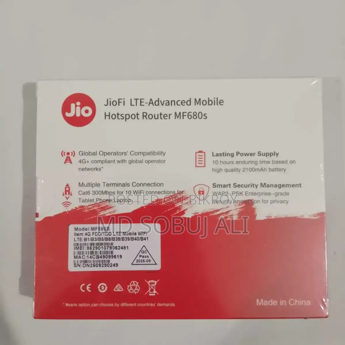 Jio Fi Mf680s 4g Wi-Fi Pocket Router