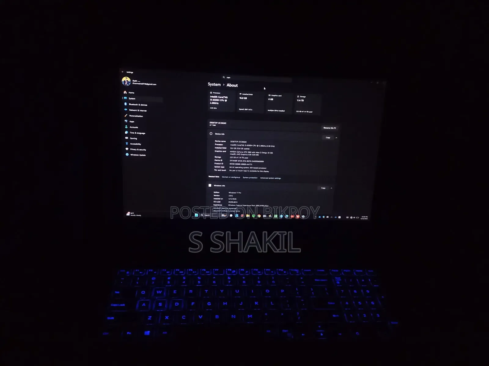 Laptop Dell 16GB Intel Core I5 HDD+SSD 1T