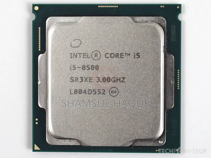 Cpu: Intel Core I5 8500