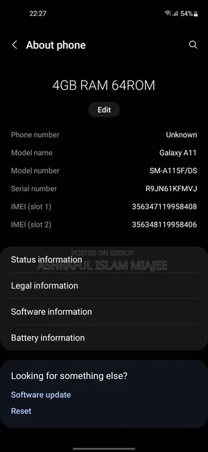 Samsung Galaxy A11 32 GB Purple