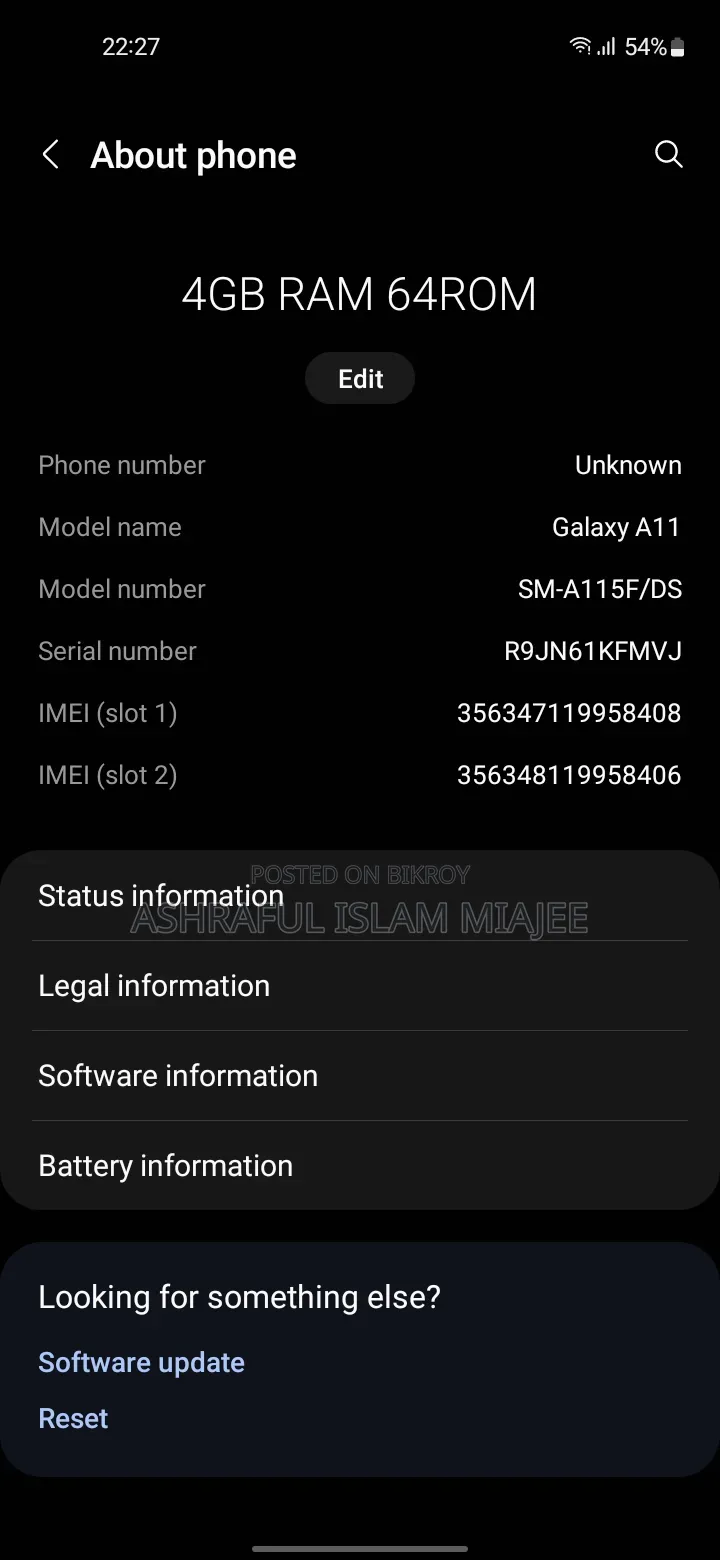 Samsung Galaxy A11 32 GB Purple