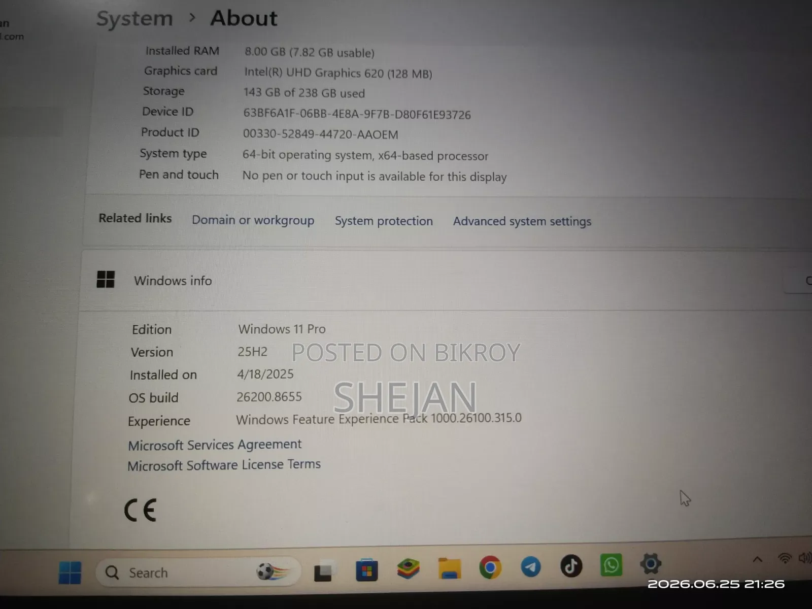 Laptop HP EliteBook 830 G6 8GB Intel Core I5 SSD 256GB