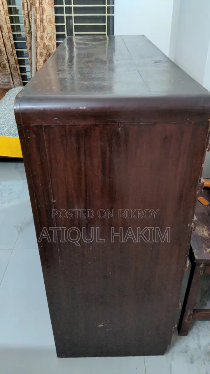 Pure Teak Wood Wardrobe with Drawers for Sale