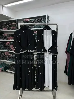 Star Koti Burqa with Embroidery Work