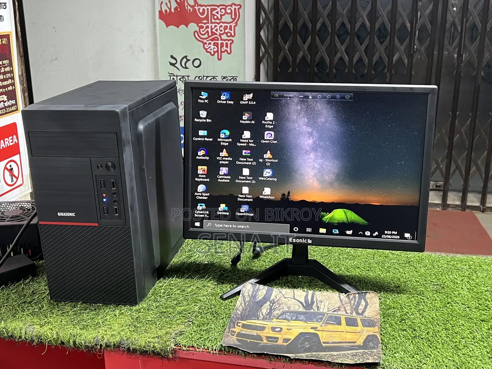 Desktop Computer Gigabyte 8GB Intel Core i3 SSD 256GB