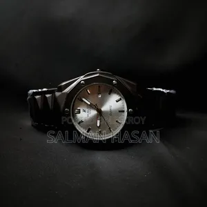 Luxury Men's Quartz Watch Gunmetal Grey Metal Strap