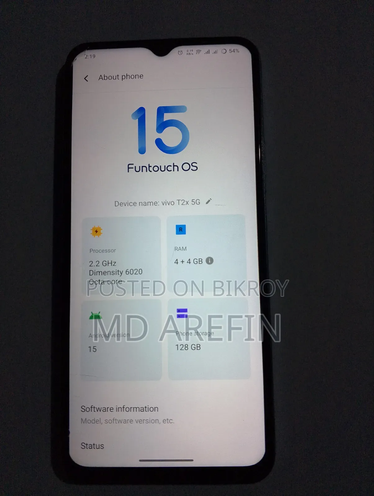 Vivo T2x (India) 128 GB Blue