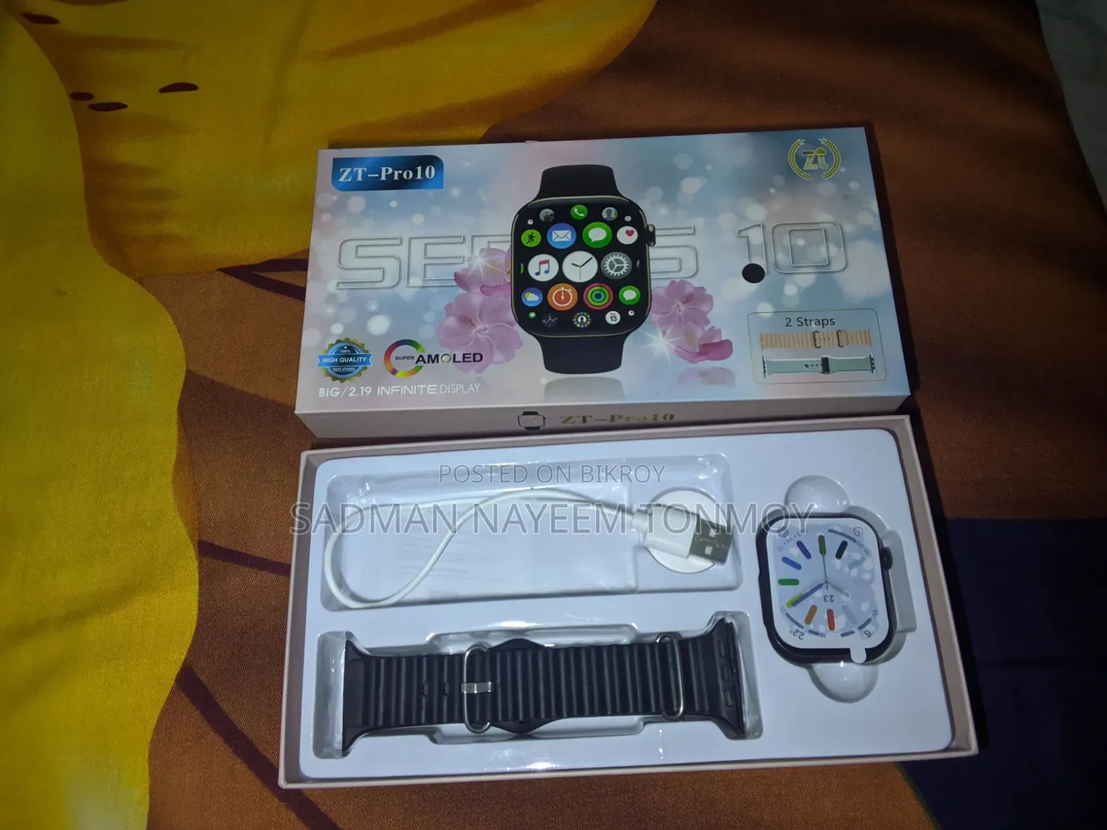 Zt-Pro10 Smartwatch With 2 Straps