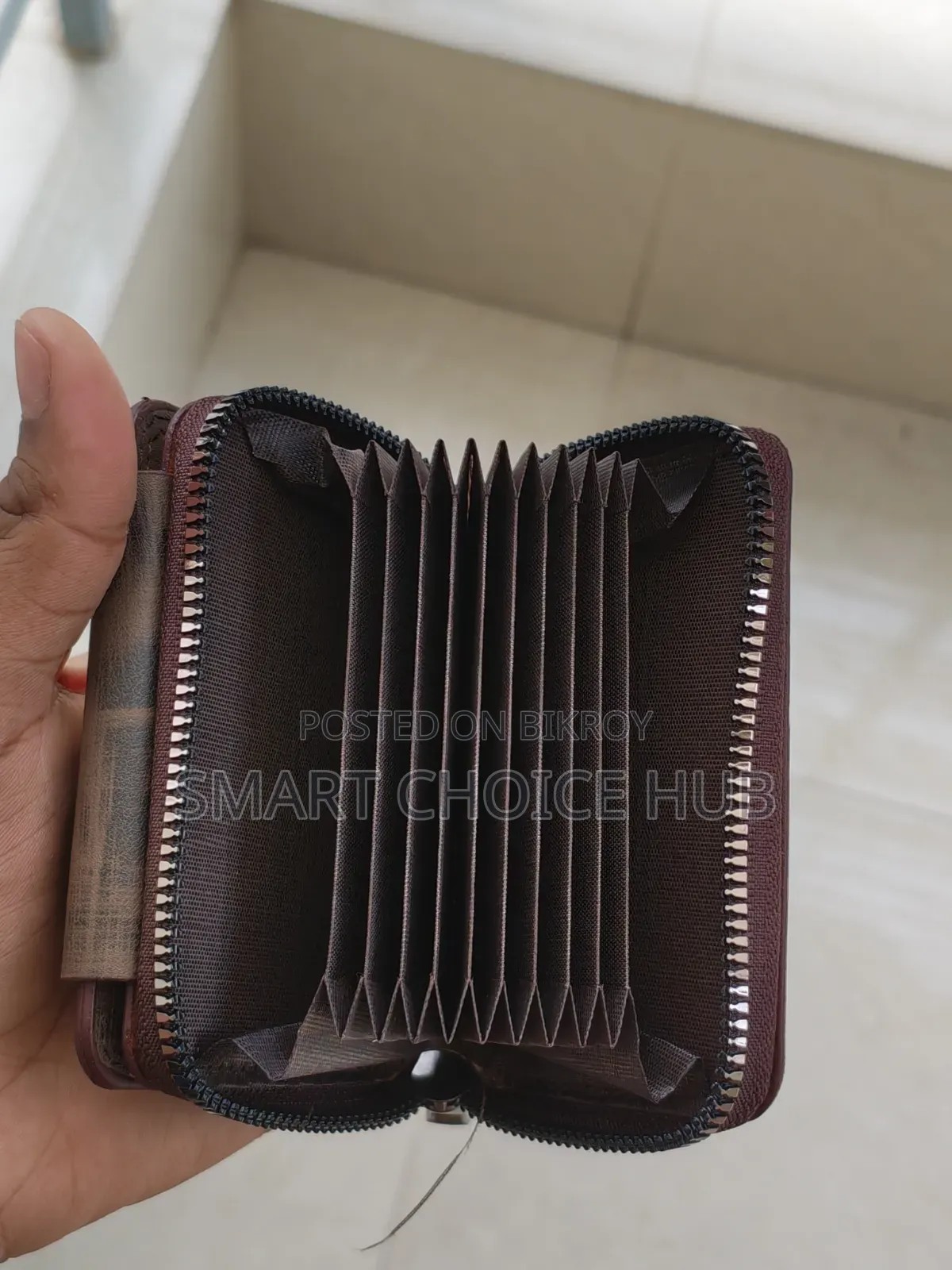 Premium Pu Leather Accordion Card Holder Wallet for Men Women