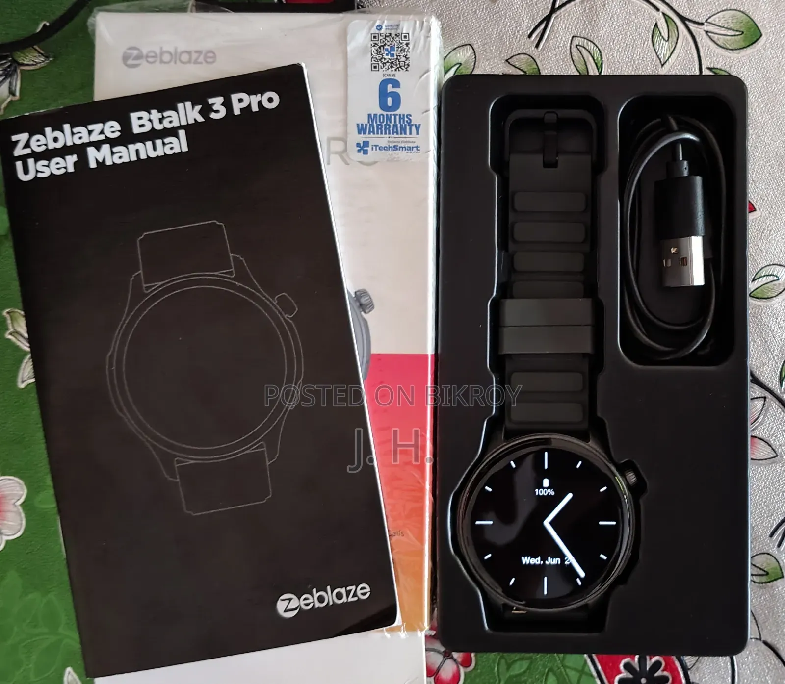 Zeblaze Btalk 3 Pro Smart Watch | Amoled Display | Like New | Full Box