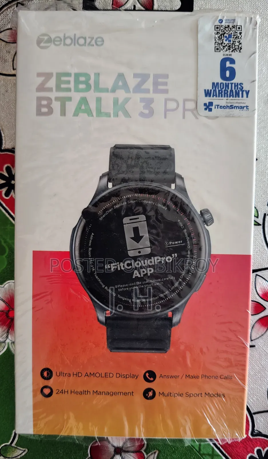 Zeblaze Btalk 3 Pro Smart Watch | Amoled Display | Like New | Full Box