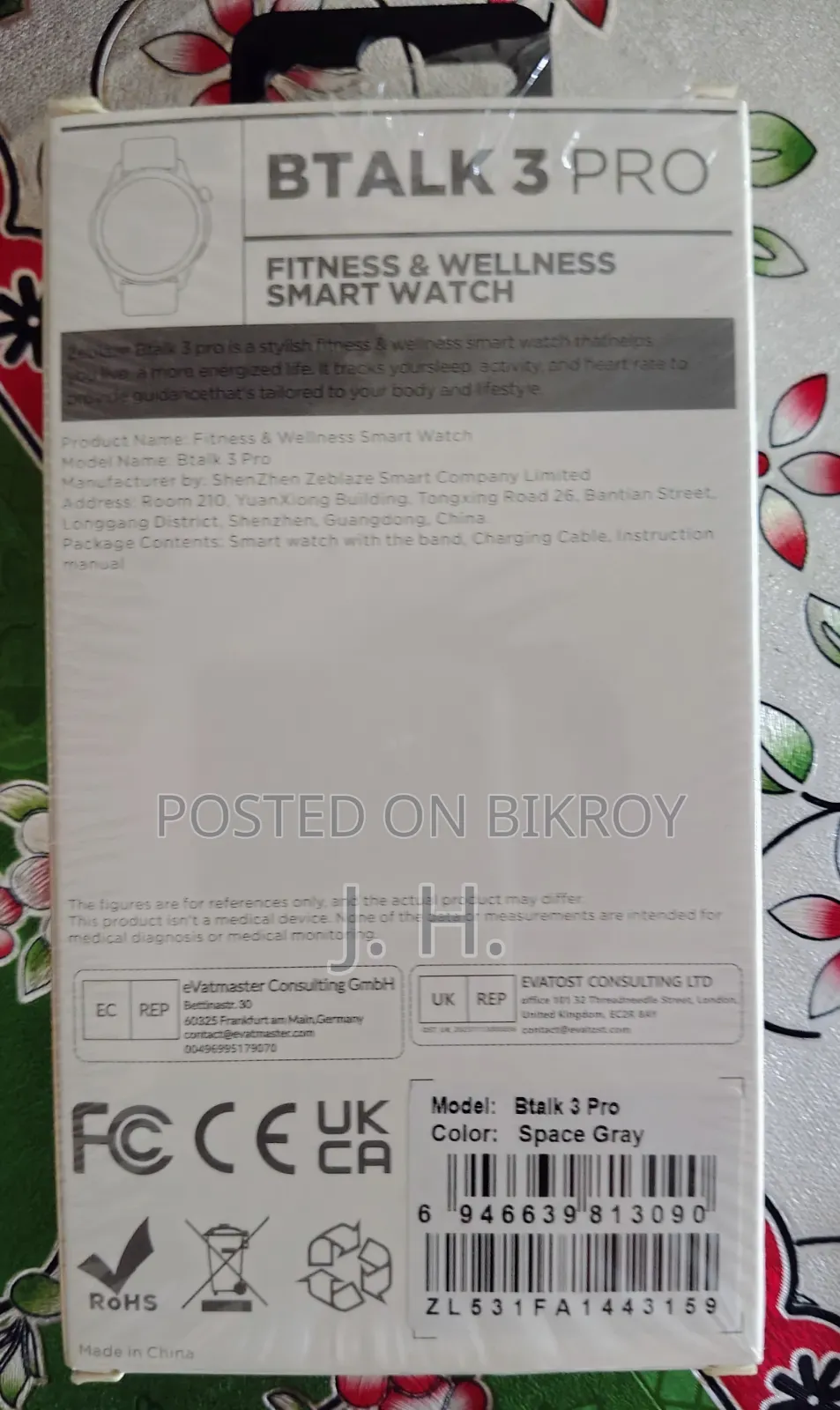 Zeblaze Btalk 3 Pro Smart Watch | Amoled Display | Like New | Full Box
