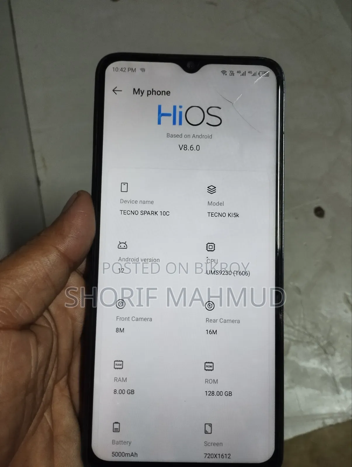 Tecno Spark 10C 128 GB Blue