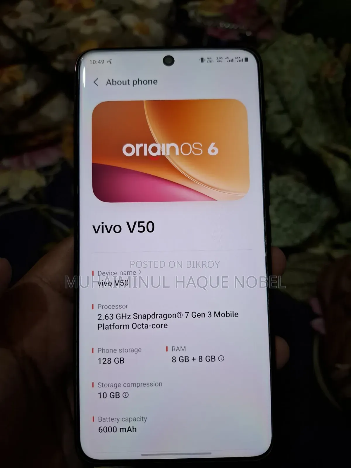 Vivo V50 128 GB Rose Gold