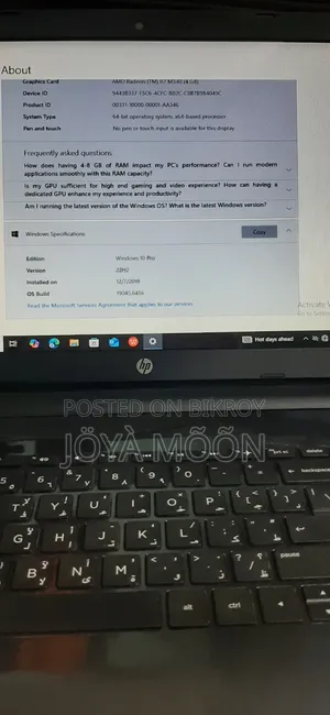 Laptop HP 4GB Intel Core I7 HDD 512GB