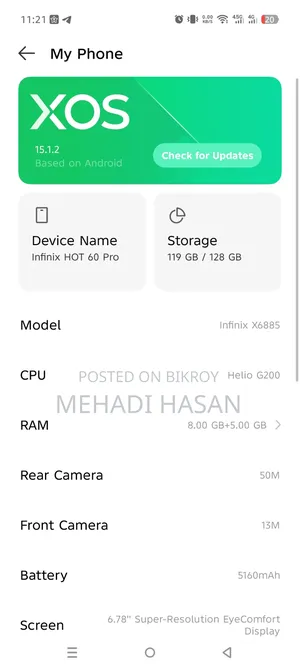 Infinix Hot 60 Pro 128 GB Black