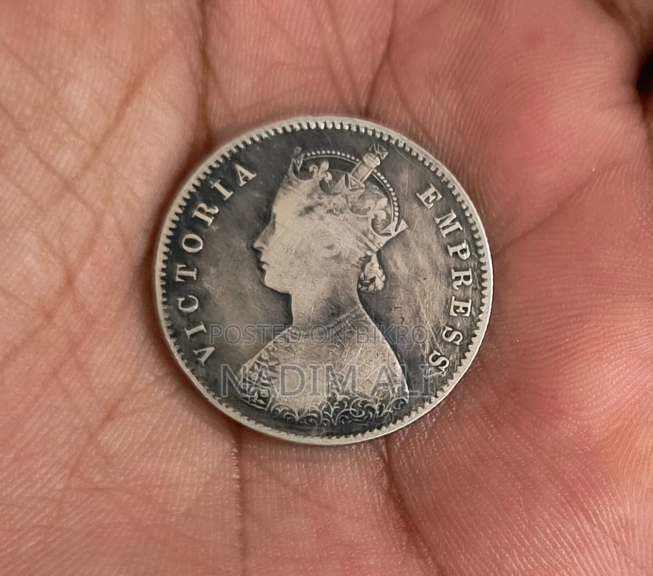 Indian Half Rupee 1896
