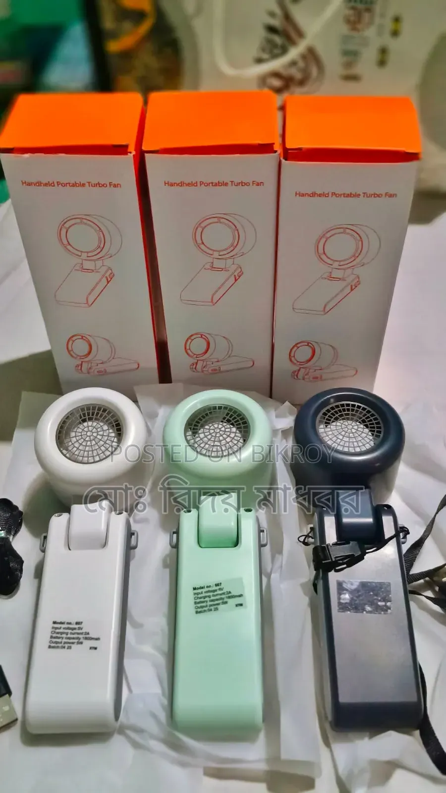 Turbo Jet Fan 100 Speed Rechargeable Portable Mini Fan