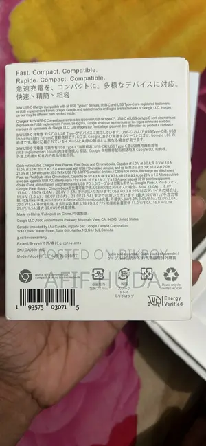 Google Pixel Charger 30 Watt