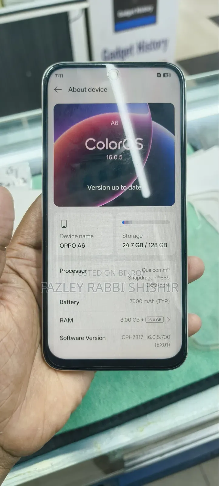 New Oppo A6 128 GB Rose Gold