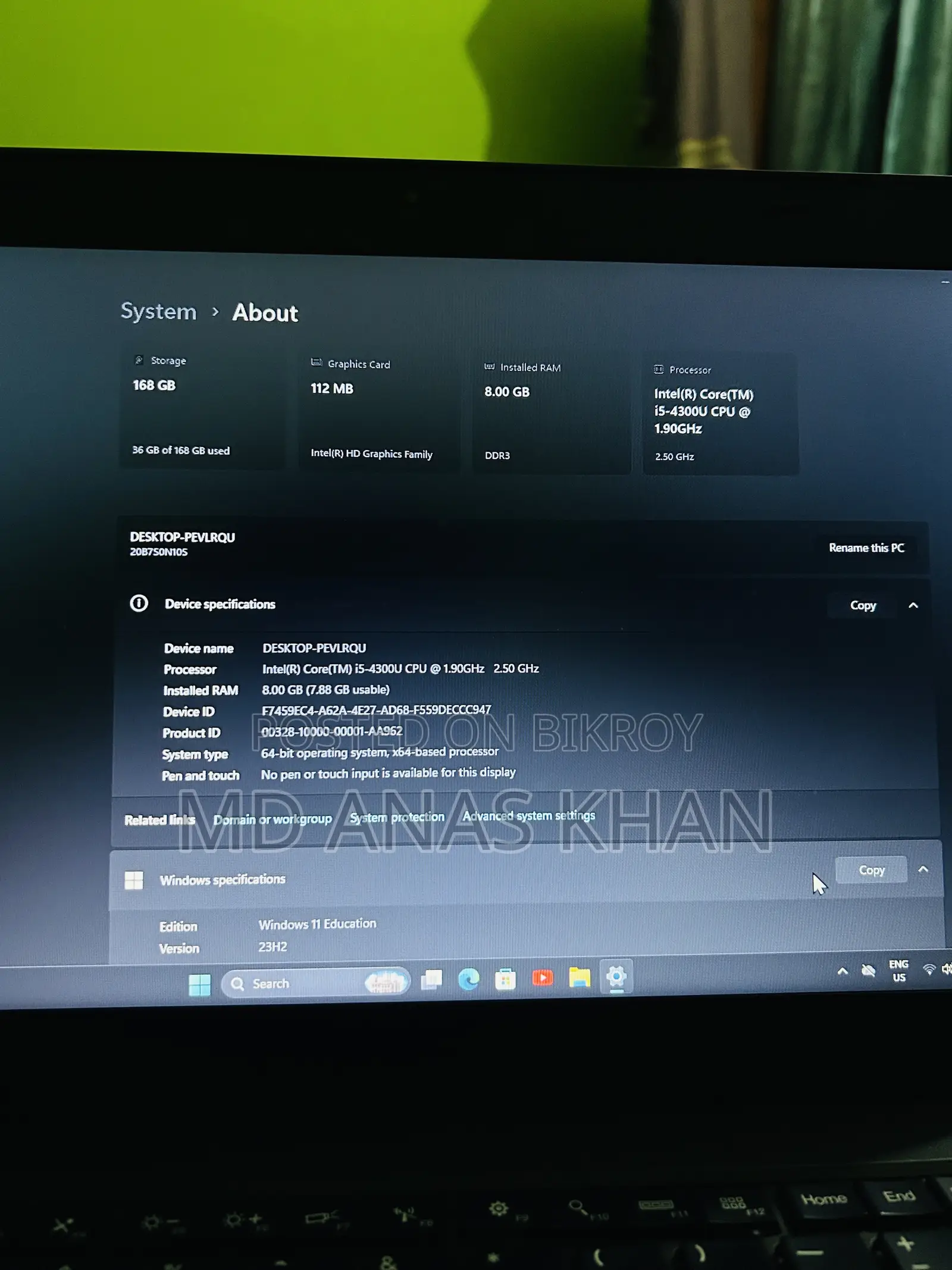 Laptop Lenovo ThinkPad T440 8GB HDD+SSD 128GB