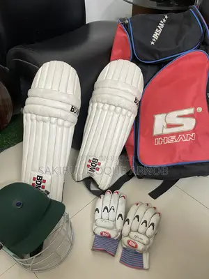 ক্রিকেট সেট (হেলমেট, লেগ গার্ড, গ্লাভস, ব্যাগ)