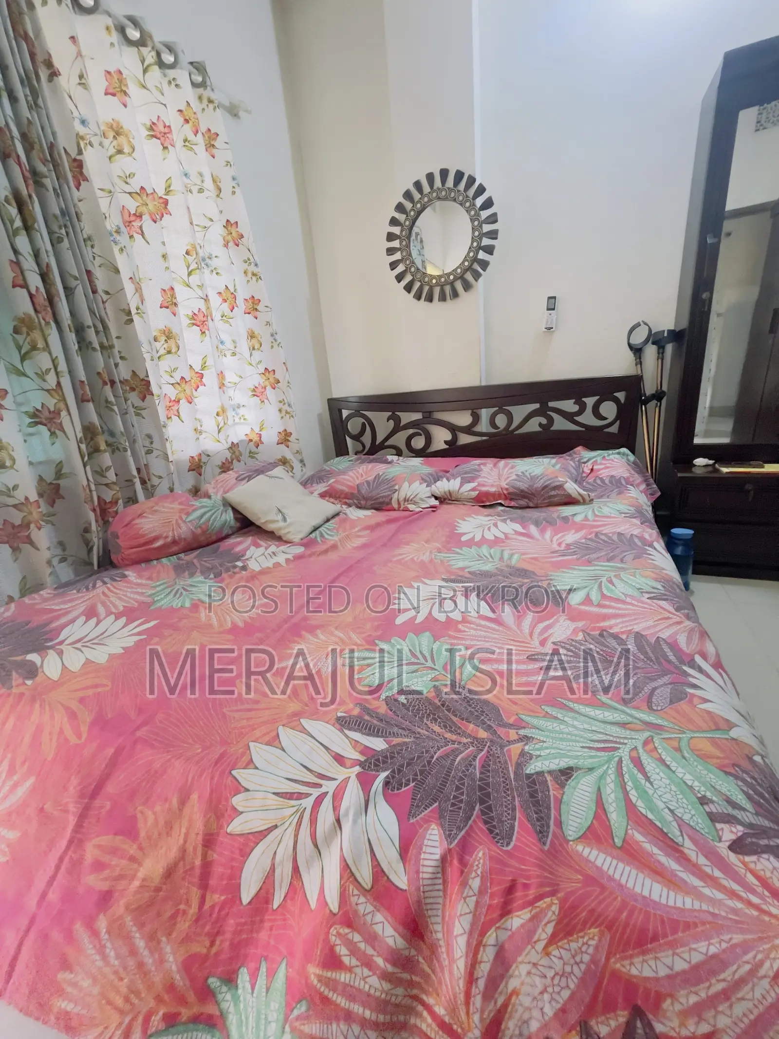 Malaysian Process Wood (MDF) Bed 5.5 Feet X 7 Feet