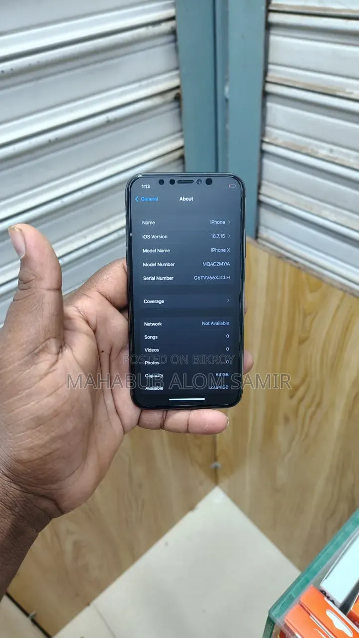 Apple iPhone X 64 GB Black