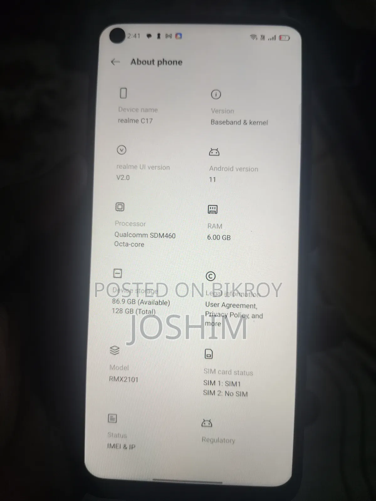 Realme C17 128 GB Green