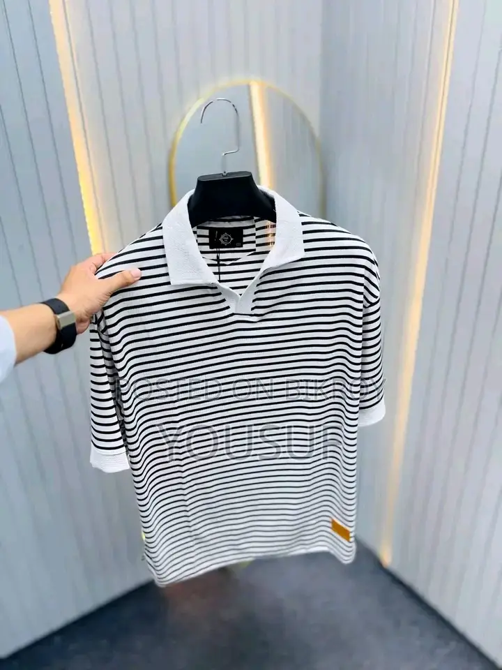 Premium Stripe Polo Shirt | 100% Cotton | All Size S-2xl