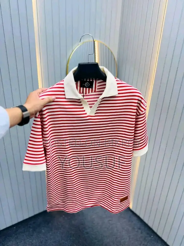 Premium Stripe Polo Shirt | 100% Cotton | All Size S-2xl