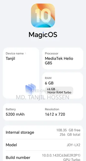 Honor X6b 128 GB Black