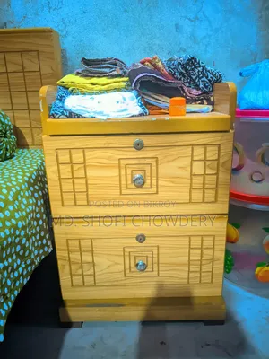 Bed and Bedside Table Together