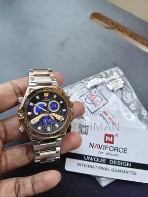 Naviforce Watch Stainless Steel Original Silver Gold Combination