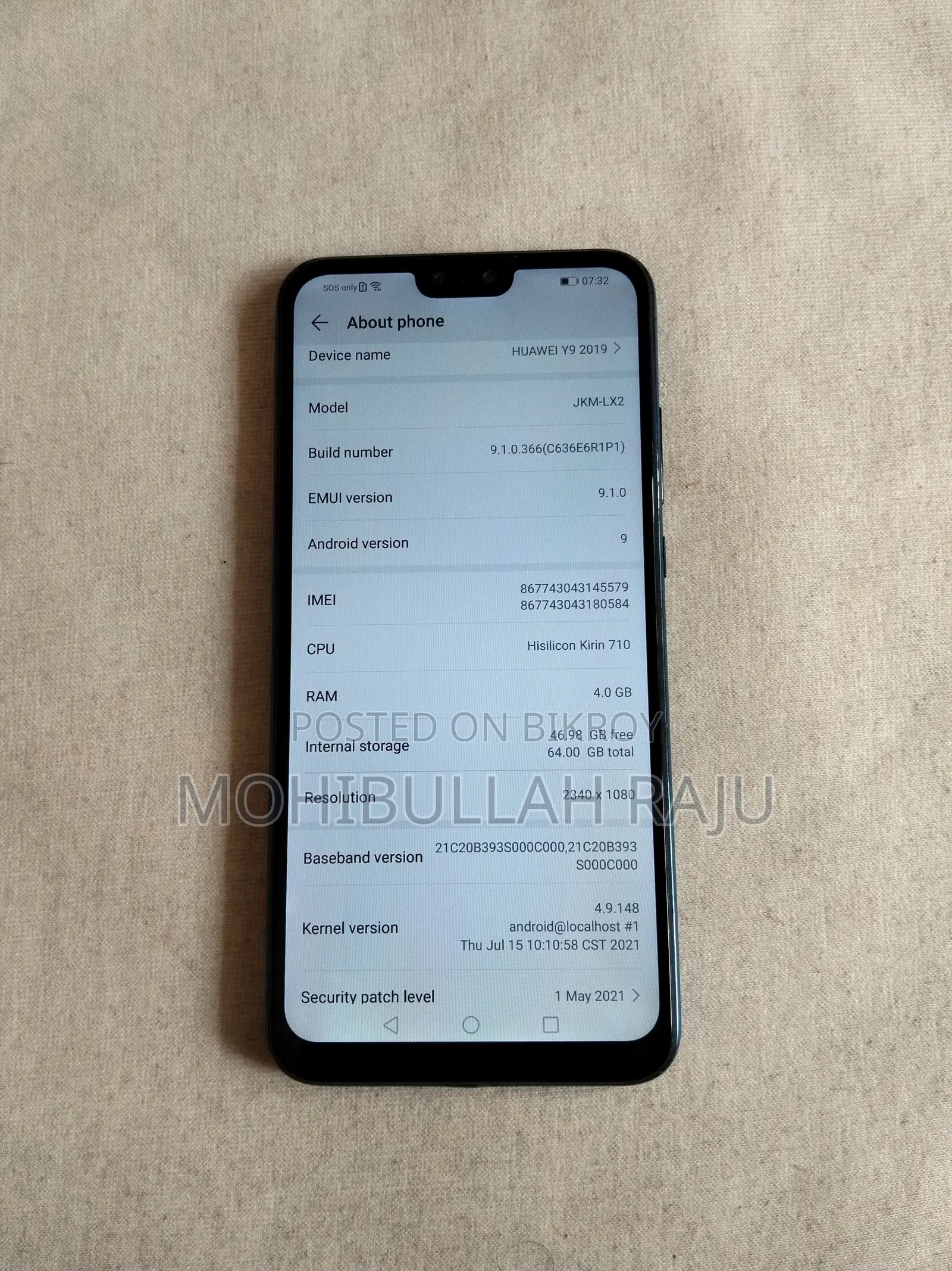 Huawei Y9 2019 64 GB Blue
