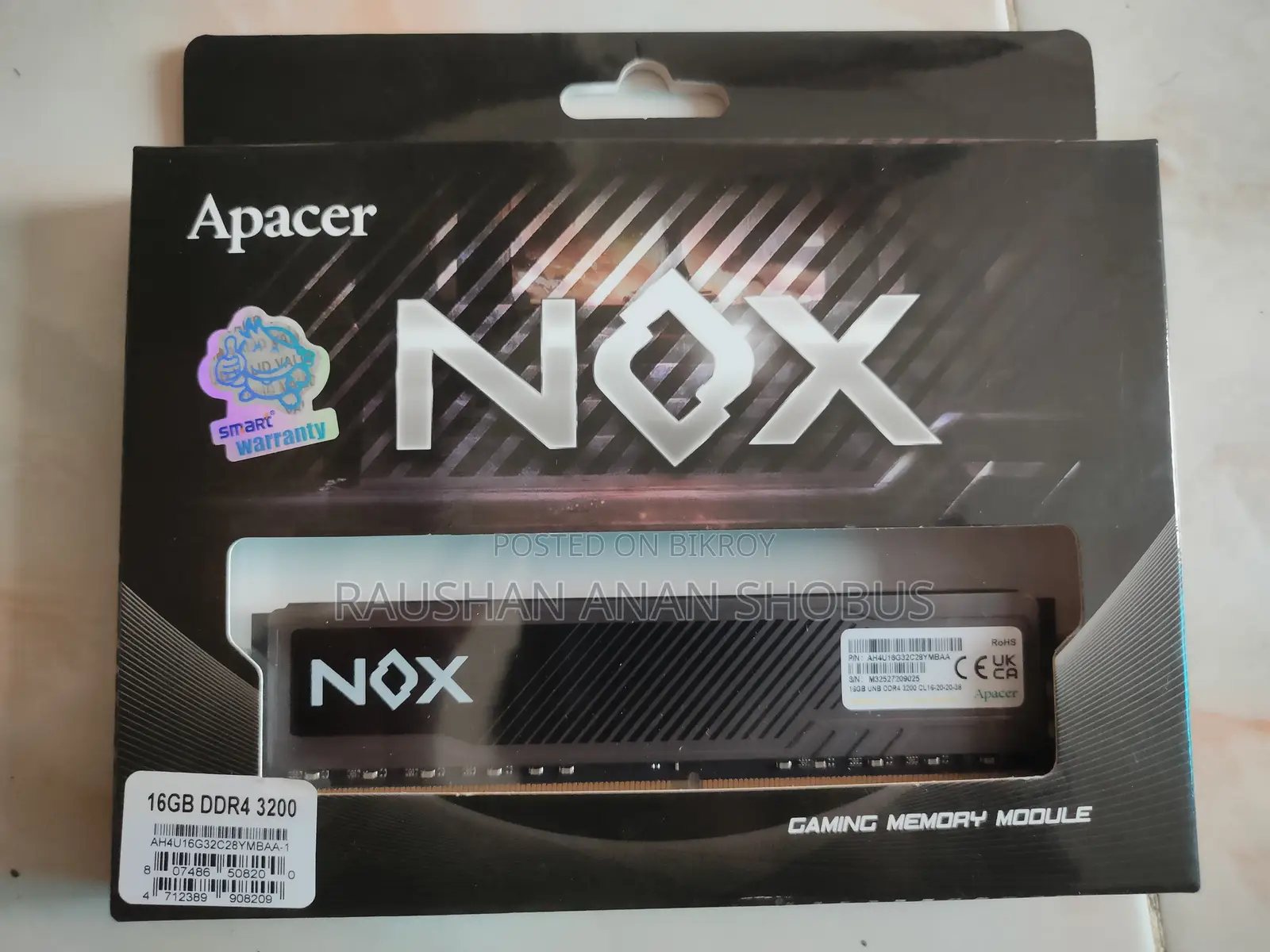 Apacer New 16GB 3200MHz RAM