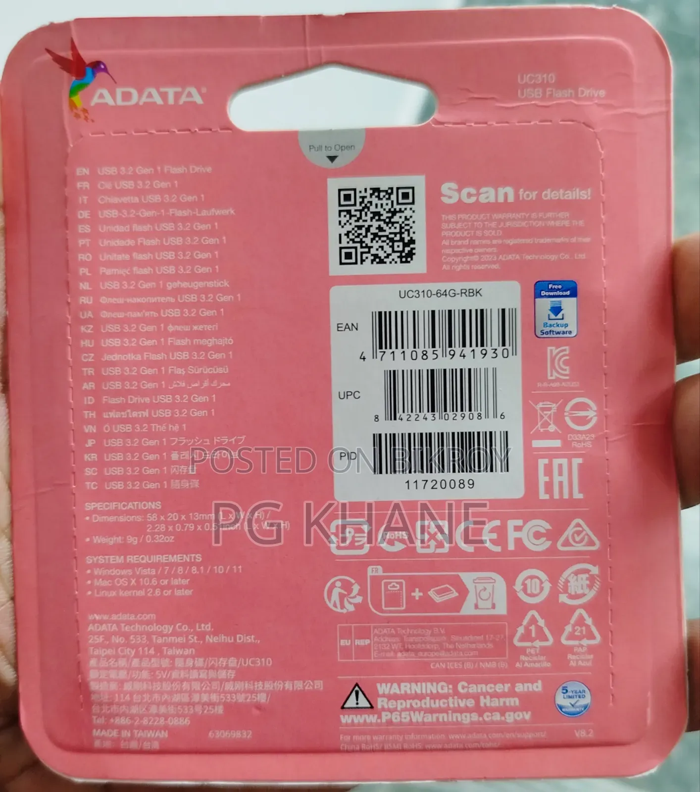 Adata Uc310 Usb Flash Drive Original 64